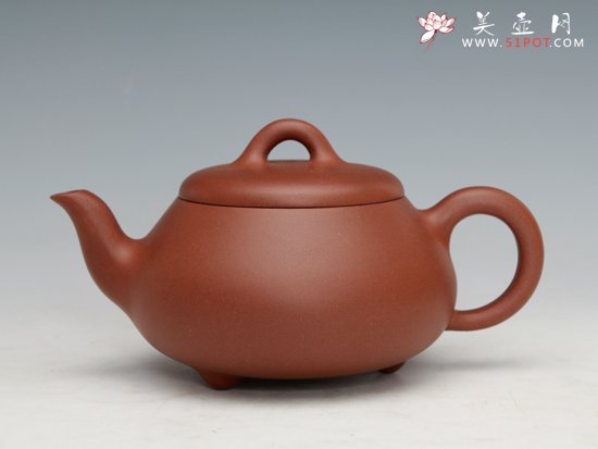 紫砂壶图片：弯嘴石瓢 - 宜兴紫砂壶网