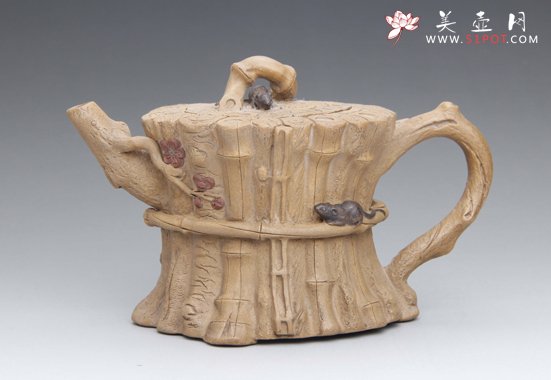 紫砂壶图片：书柴三友（小） - 宜兴紫砂壶网