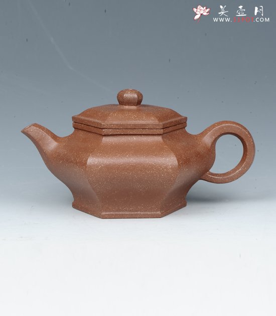 紫砂壶图片：六方矮宫灯 - 宜兴紫砂壶网