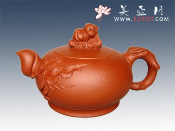 紫砂壶图片：圣桃壶 - 宜兴紫砂壶网