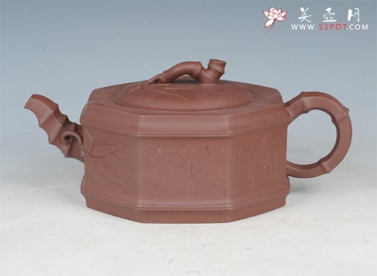 紫砂壶图片：八方竹 - 宜兴紫砂壶网