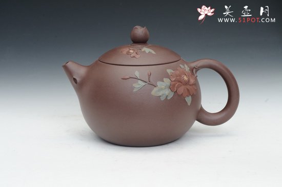 紫砂壶图片：花开富贵 - 宜兴紫砂壶网