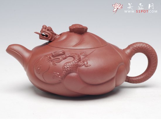 紫砂壶图片：鱼化龙 - 宜兴紫砂壶网
