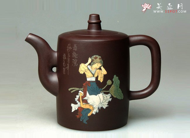 紫砂壶图片：四大美女（西施） 200CC - 宜兴紫砂壶网