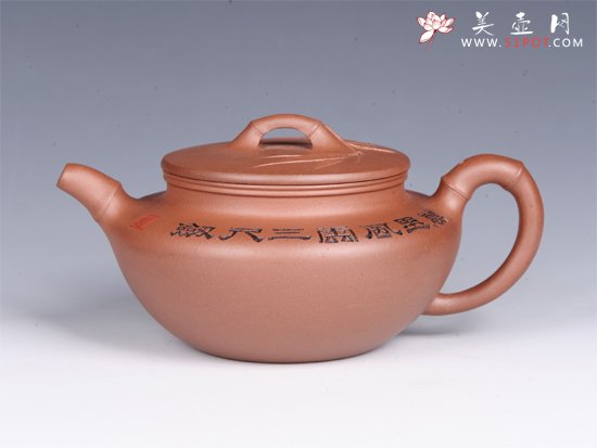 紫砂壶图片：线韵竹节 - 宜兴紫砂壶网