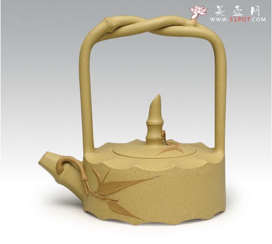 紫砂壶图片：竹节提梁 拷贝 - 宜兴紫砂壶网