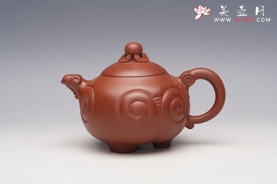 紫砂壶图片：三阳开泰 清水泥 350CC - 宜兴紫砂壶网