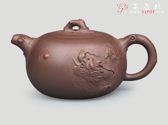 紫砂壶图片：游龙供春 - 宜兴紫砂壶网