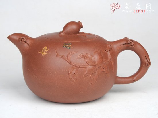 紫砂壶图片：石榴（大）  36... - 宜兴紫砂壶网