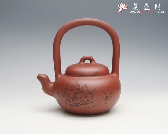 紫砂壶图片：丰圆提梁 - 宜兴紫砂壶网