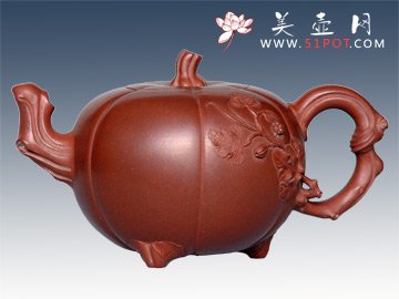 紫砂壶图片：南瓜 - 宜兴紫砂壶网