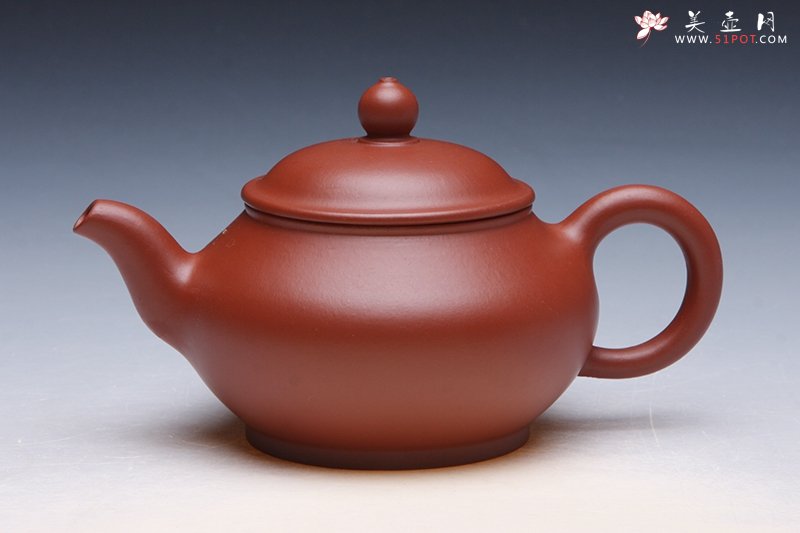 紫砂壶图片：神灯壶 大红袍 - 宜兴紫砂壶网
