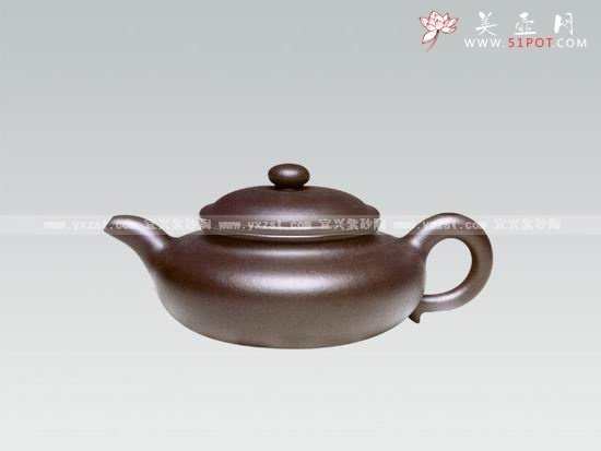 紫砂壶图片：扁腹壶 - 宜兴紫砂壶网