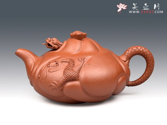 紫砂壶图片：鱼化龙2 - 宜兴紫砂壶网