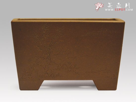 紫砂壶图片：小长四方花盆 - 宜兴紫砂壶网