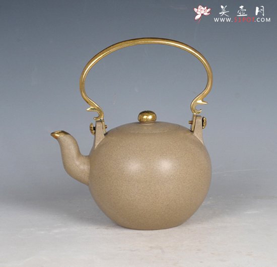 紫砂壶图片：一粒珠提梁 - 宜兴紫砂壶网