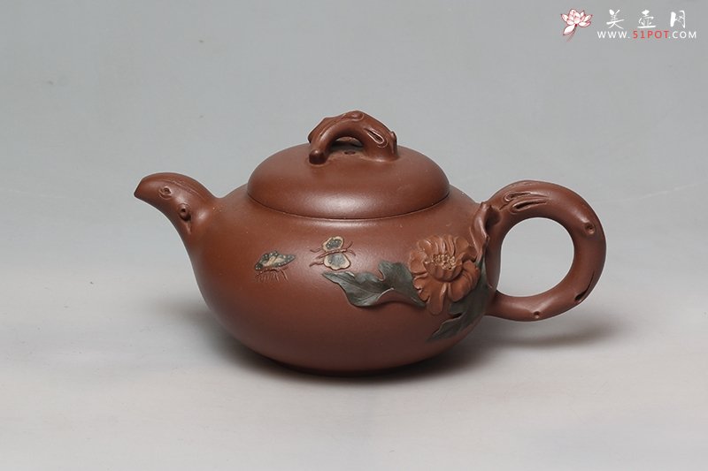 紫砂壶图片：富贵牡丹 - 宜兴紫砂壶网