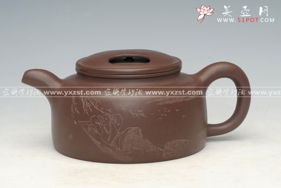 紫砂壶图片：牛盖莲子 - 宜兴紫砂壶网