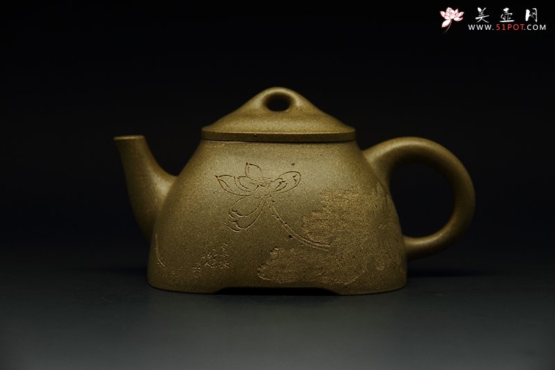 紫砂壶图片：孤菱壶(怡人刻） - 宜兴紫砂壶网