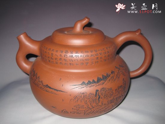 紫砂壶图片：宝葫芦（大） 18... - 宜兴紫砂壶网