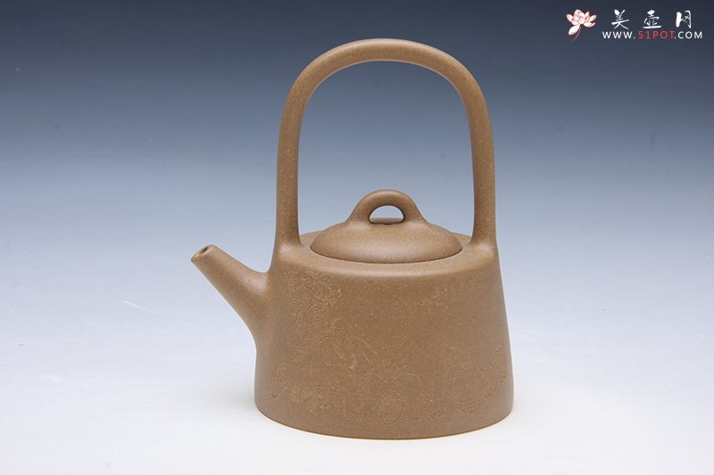 紫砂壶图片：曼生提梁 - 宜兴紫砂壶网