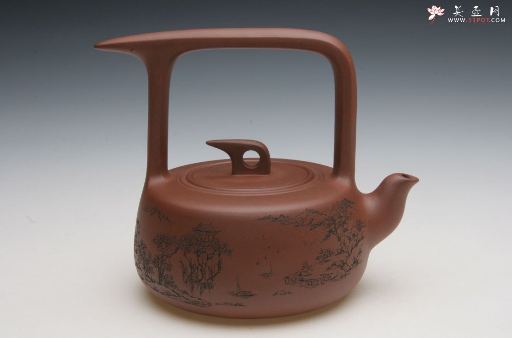 紫砂壶图片：星雨提梁 - 宜兴紫砂壶网