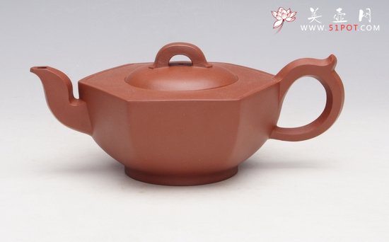 紫砂壶图片：六方陷盖 - 宜兴紫砂壶网