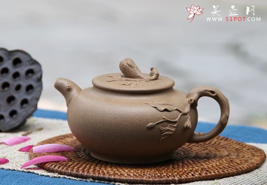 紫砂壶图片：福寿双全 - 宜兴紫砂壶网