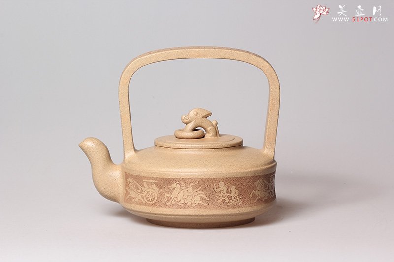 紫砂壶图片：汉韵提梁 - 宜兴紫砂壶网