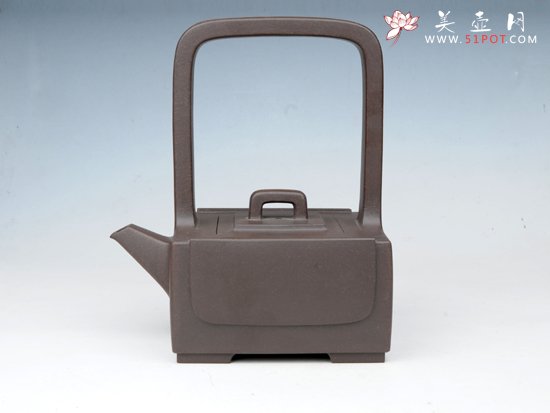 紫砂壶图片：四方提梁 - 宜兴紫砂壶网