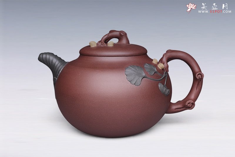 紫砂壶图片：银杏 - 宜兴紫砂壶网