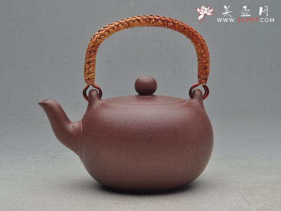 紫砂壶图片：藤把提梁 - 宜兴紫砂壶网