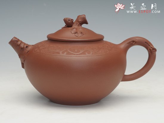 紫砂壶图片：松鼠葡萄壶 - 宜兴紫砂壶网