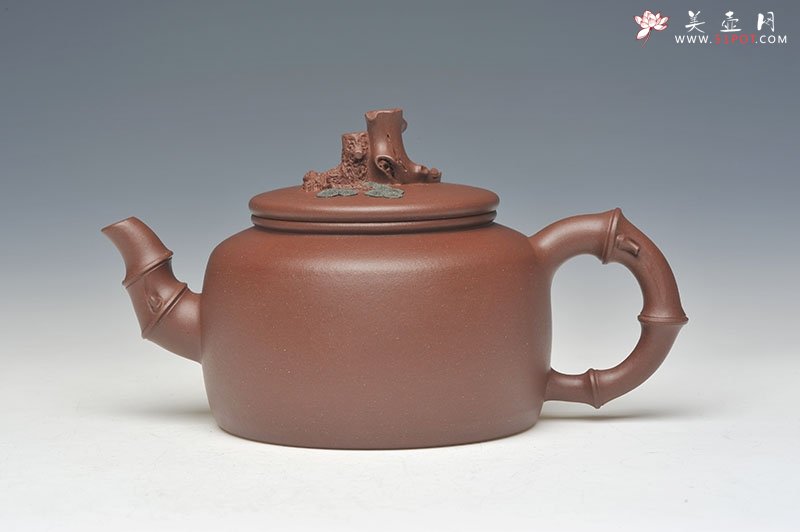 紫砂壶图片：高顶 松竹梅 - 宜兴紫砂壶网