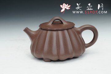 紫砂壶图片：菱形石瓢（吉祥制） - 宜兴紫砂壶网