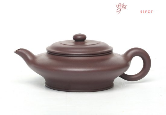 紫砂壶图片：虚扁 260CC - 宜兴紫砂壶网