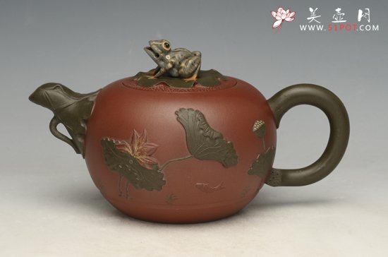 紫砂壶图片：鱼戏莲塘 - 宜兴紫砂壶网