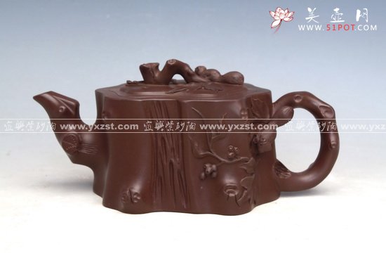 紫砂壶图片：树桩 - 宜兴紫砂壶网