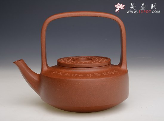 紫砂壶图片：玉璧提梁 - 宜兴紫砂壶网