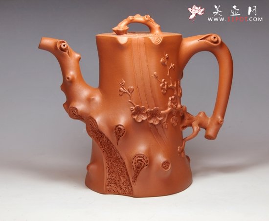 紫砂壶图片：梅开五福（高） - 宜兴紫砂壶网