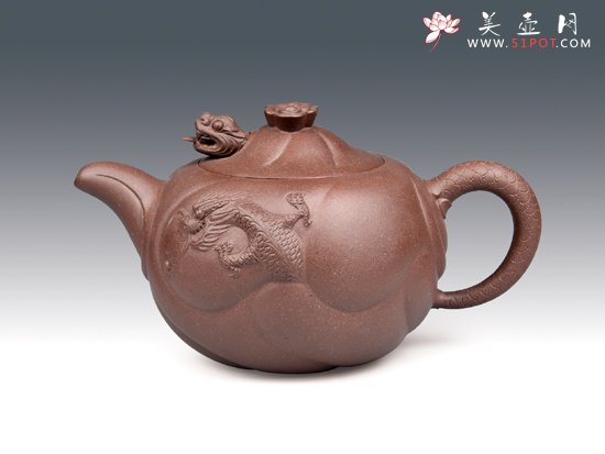 紫砂壶图片：鱼化龙5 - 宜兴紫砂壶网