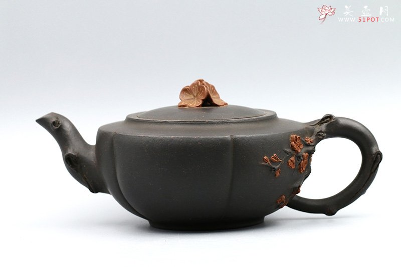 紫砂壶图片：梅花三弄壶 - 宜兴紫砂壶网