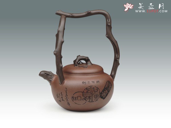紫砂壶图片：东坡提梁 - 宜兴紫砂壶网