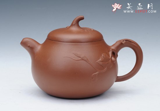 紫砂壶图片：茄段花货 - 宜兴紫砂壶网