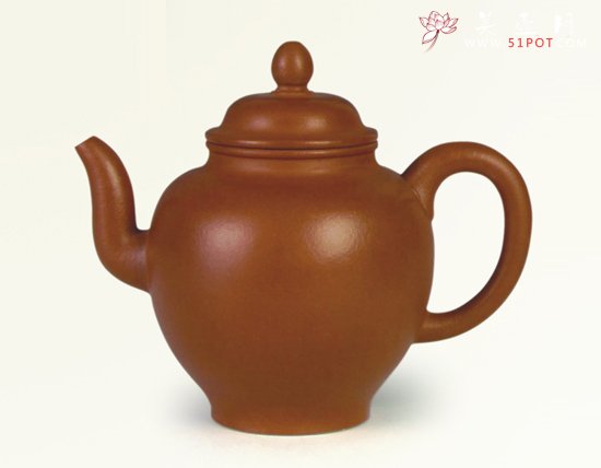 紫砂壶图片：橄榄壶 容量：28... - 宜兴紫砂壶网