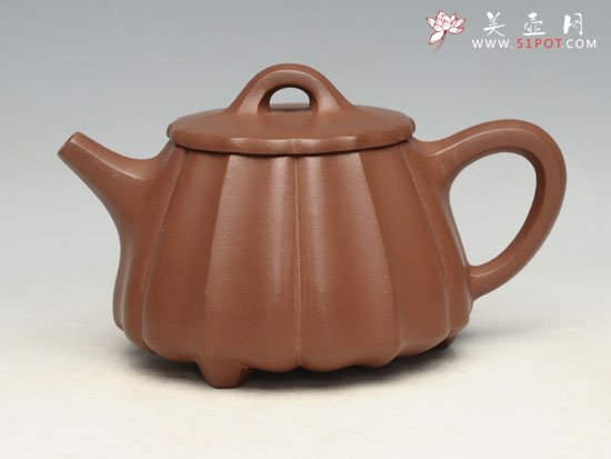 紫砂壶图片：大口菊花   容量：300cc - 宜兴紫砂壶网