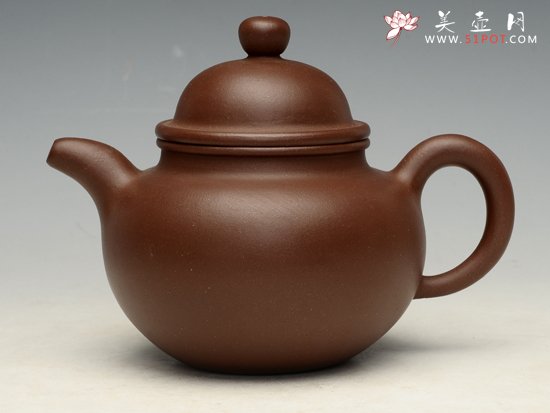 紫砂壶图片：掇球 泥料：底槽清 350cc - 宜兴紫砂壶网