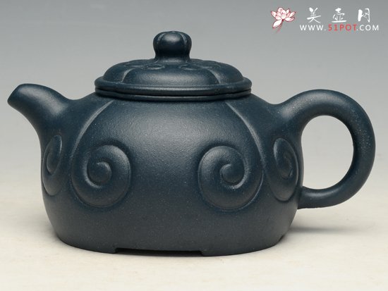 紫砂壶图片：四季如意 泥料：天青泥 300cc - 宜兴紫砂壶网