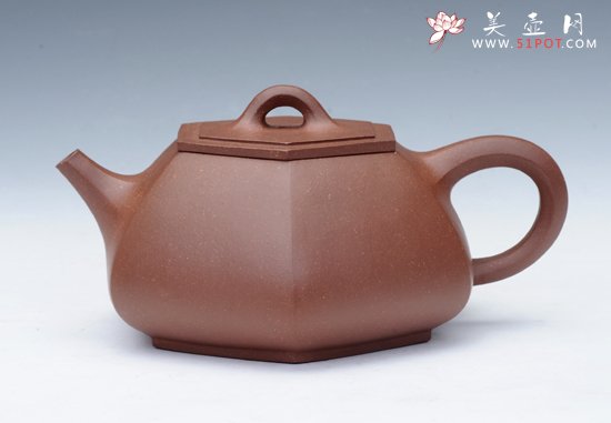 紫砂壶图片：六方石瓢 - 宜兴紫砂壶网
