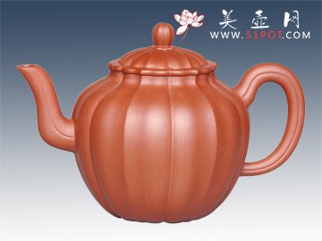 紫砂壶图片：棱花瓣壶 - 宜兴紫砂壶网